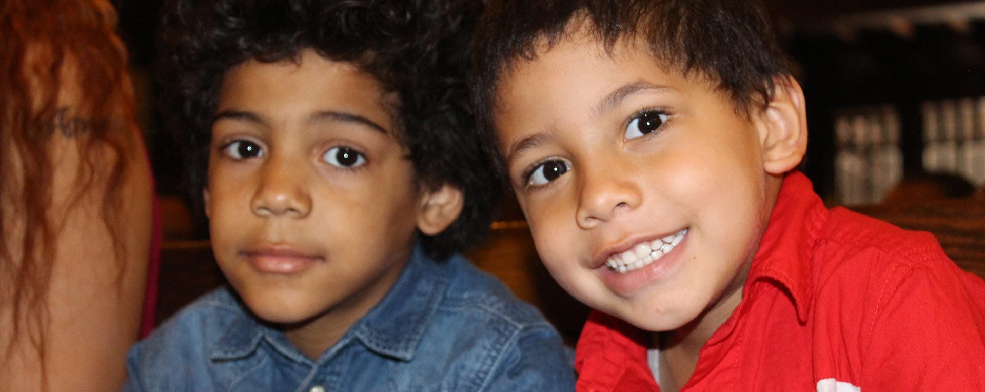 headshot of two boys smiling